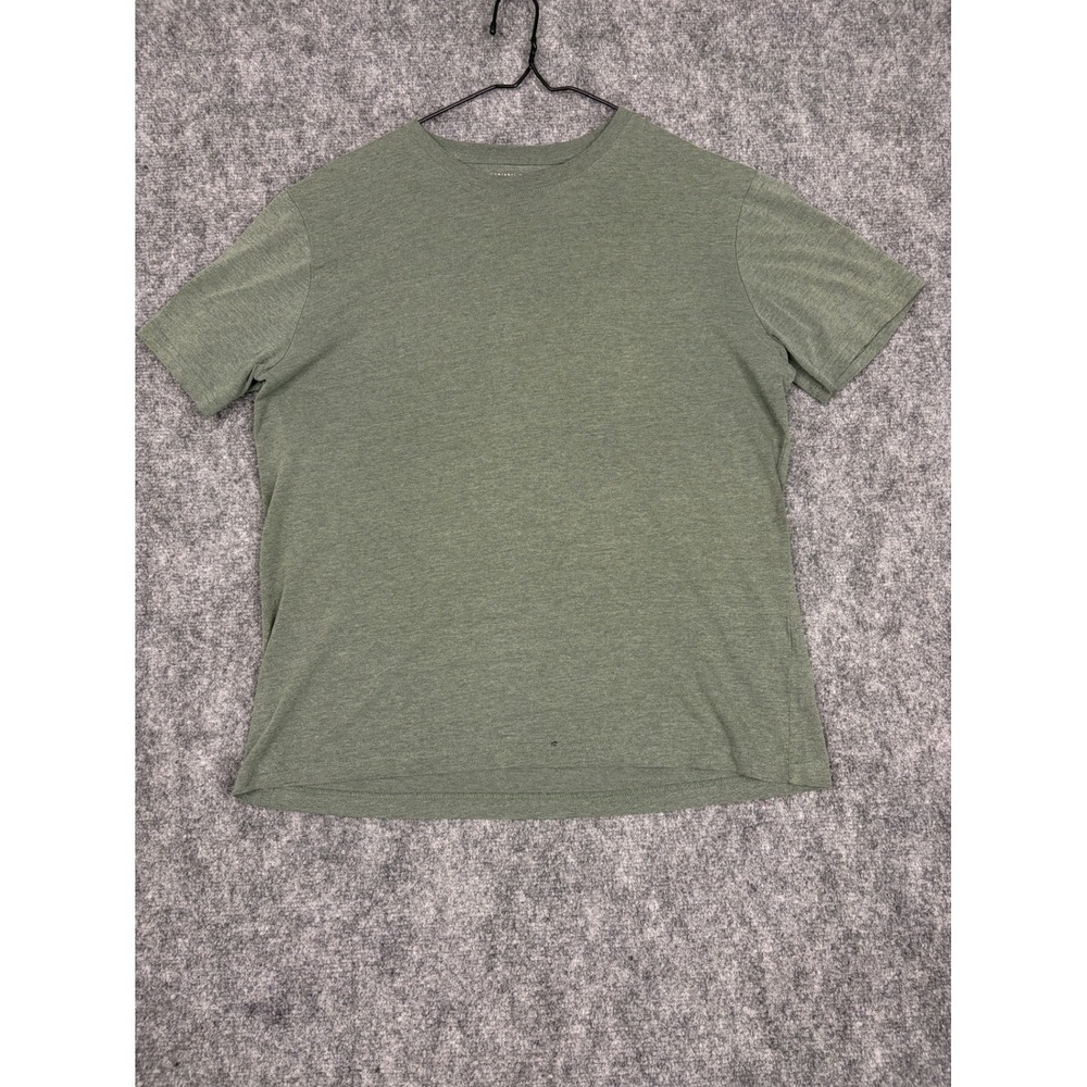 Banana Republic Mens Eco Premium Wash T-Shirt Lrg Olive Green Short Sleeve-flaws
